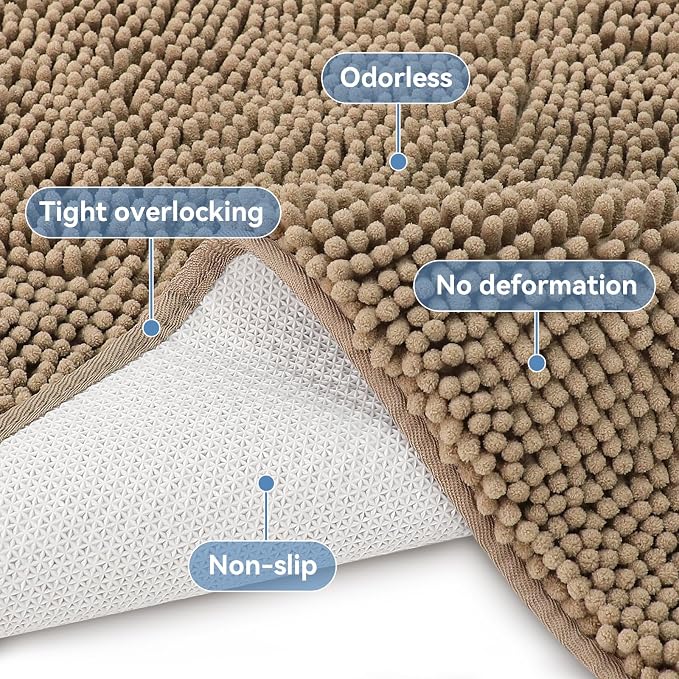 Bcoimo 48"×24" Absorbent Bath Mat, Non-Slip - Image 4