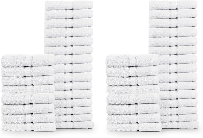 Ample Decor 100% Cotton Washcloths Set of 50 - Image 7