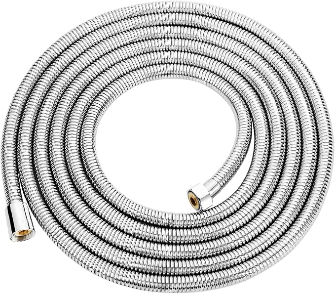 Extra Long 196 Inch Shower Hose, Flexible Stainless Steel Handheld Shower Hose by OIETON