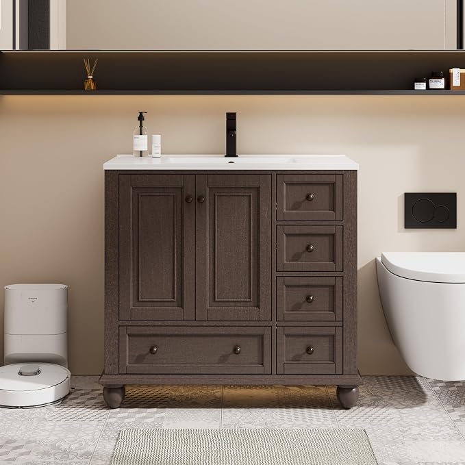 eclife 36" Bathroom Vanity Sink Combo Vintage Style by eclife