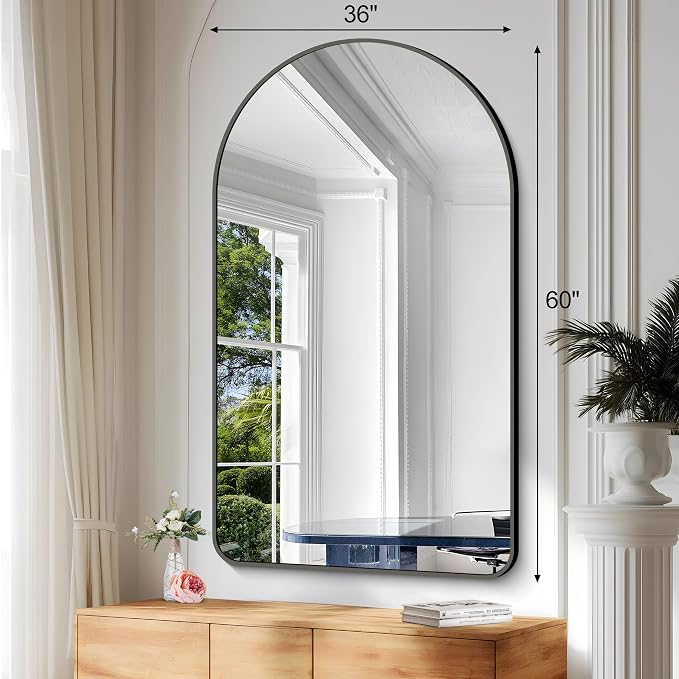 Arched Bathroom Mirror, Wall Mounted Mirror, Living Room, Vertically Hanging - Image 2