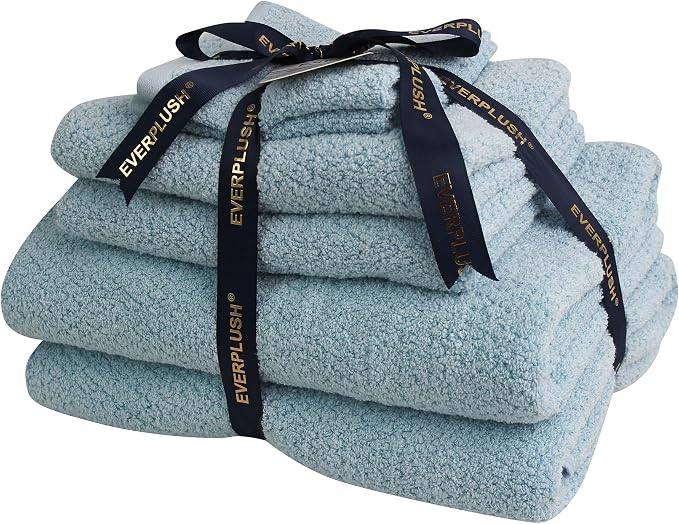 Minor Flaws - Everplush Diamond Jacquard 6 Pieces Bath Towel Set, Luxury Super - Image 7