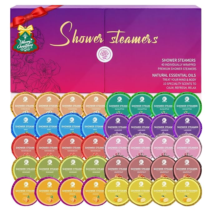 40 PCS Shower Steamers Aromatherapy by MIRYE