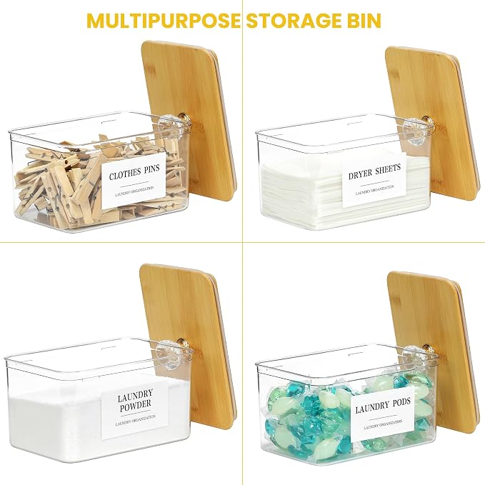 3 Pack Large Laundry Powder Container and Dryer Sheet Holder - Image 8