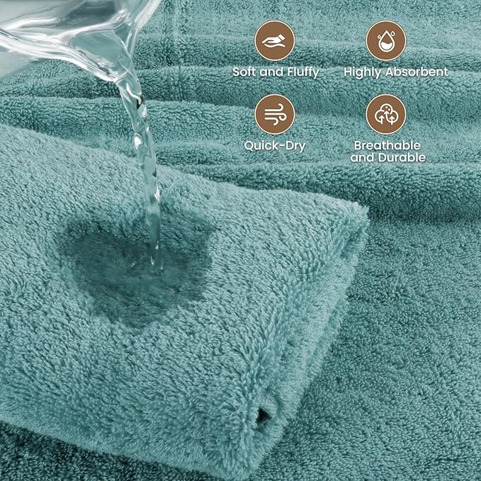 SEMAXE 4-Pack Luxury Bath Towels - Image 3