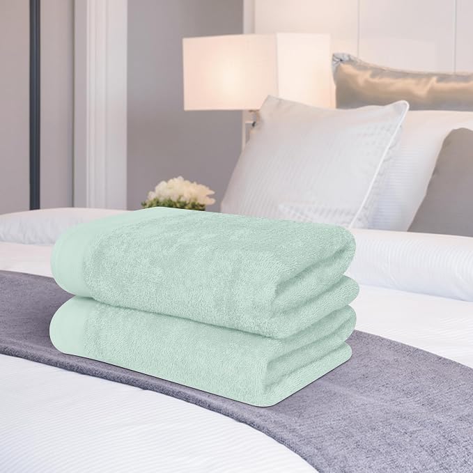 Cotton 2 Pack Oversized Bath Towel Set 28x55 inches, Large Bath Towels - Image 3