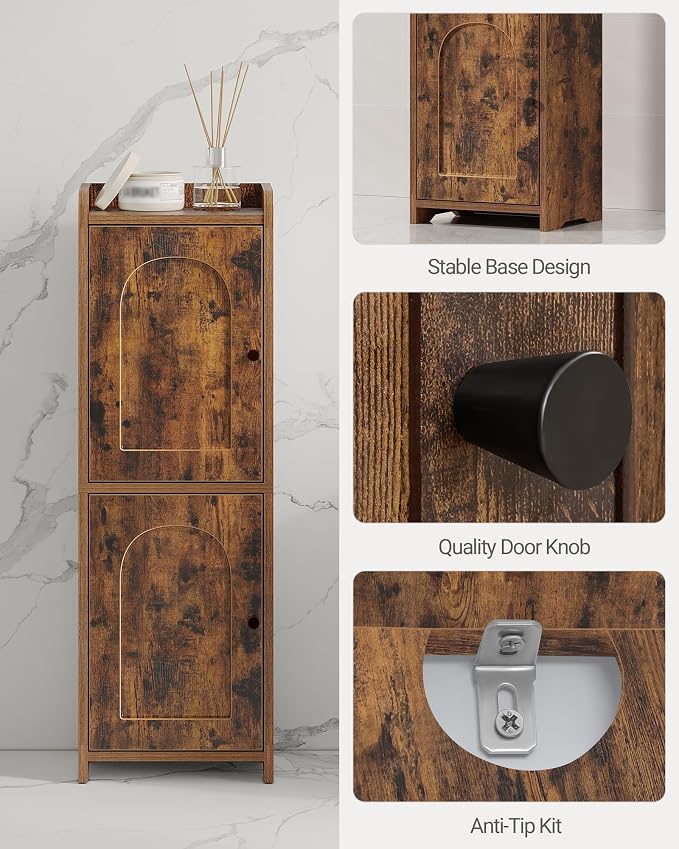 Bathroom Storage Cabinet, Corner Floor Cabinet - Image 4