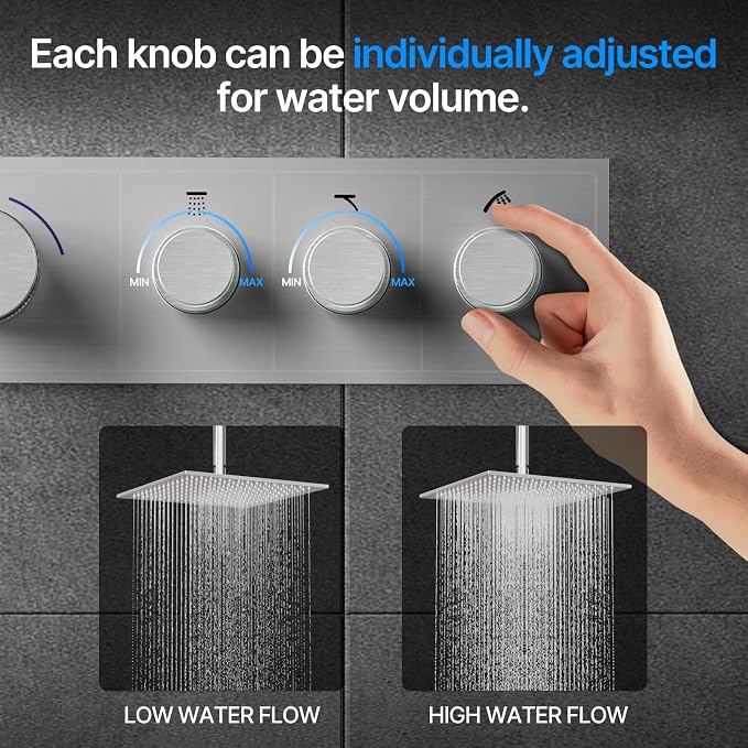 Shower System Brass Thermostatic Shower Faucet Set - Image 4