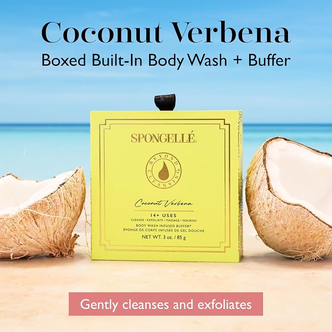 Spongelle Coconut Verbena Wild Flower Buffer Body Scrubber - Image 2