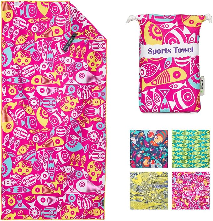 4Monster Microfiber Beach Towel Quick Dry, Super Absorbent Lightweight Travel by 4Monster