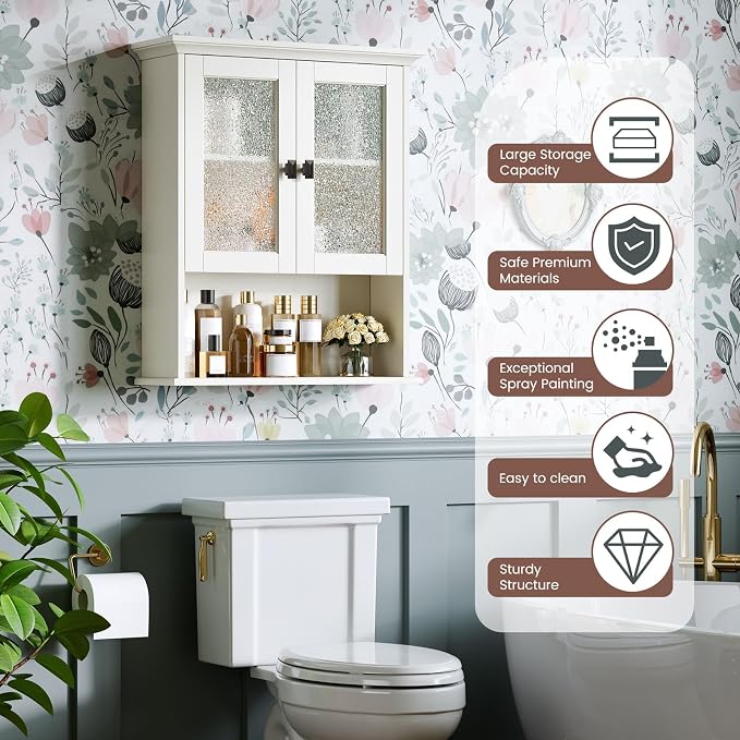 Bathroom Cabinet Wall Mount, Over Toilet Storage Cabinet - Image 3