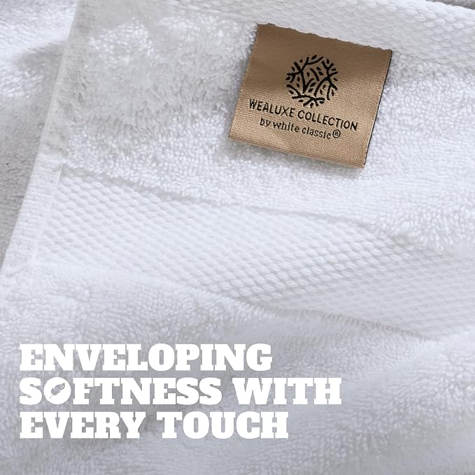 Wealuxe White Washcloths 24 Pack - Image 3