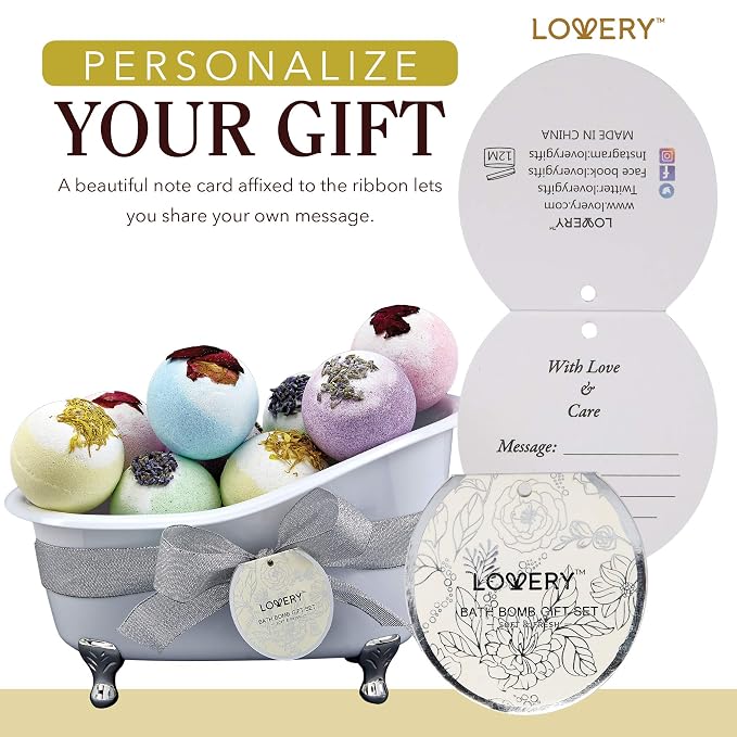 Christmas Gift Baskets for Women Holiday Gift for Teen Girls Bath Bomb Self - Image 6