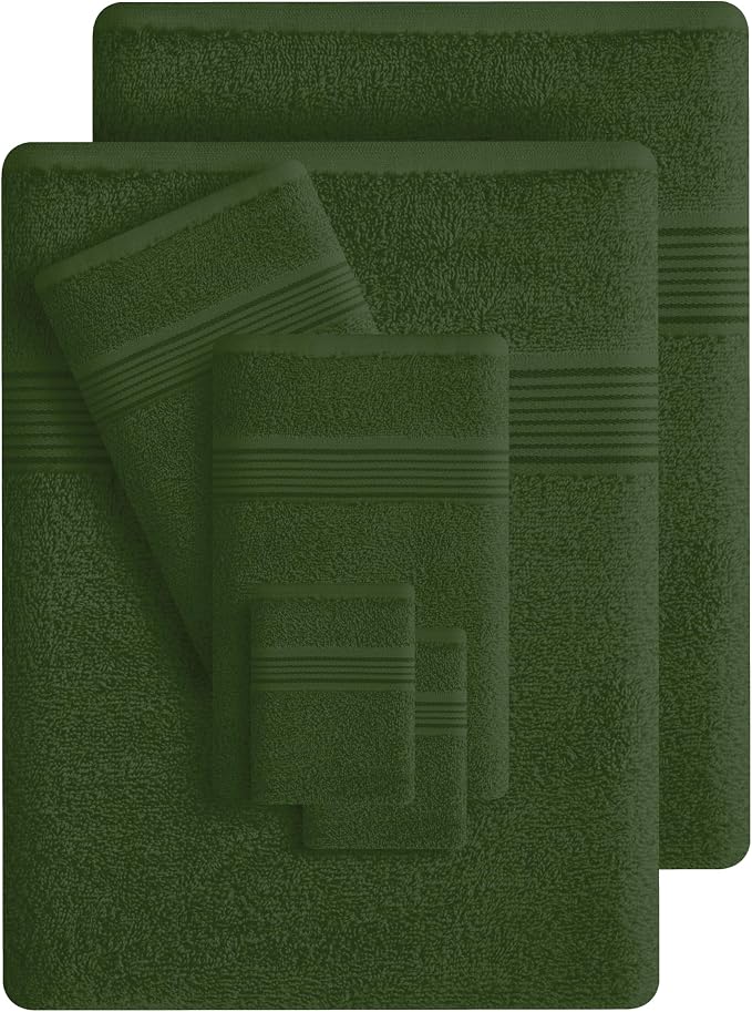 Belizzi Home 100% Cotton Towel Set, Contains 6 Soft Bath Towel, 6 Hand Towels - Image 3