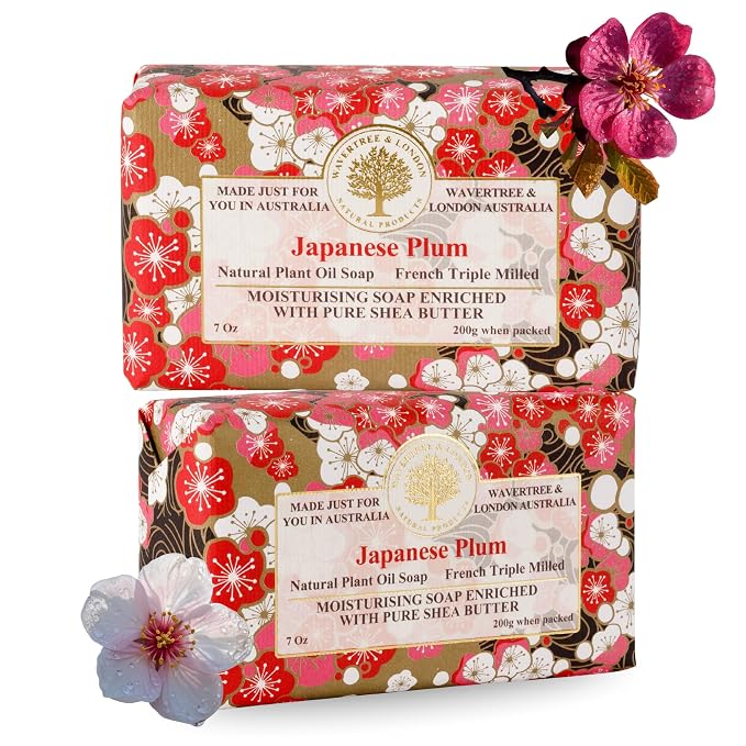 Wavertree & London Japanese Plum Scented Natural Soap, 7oz Moisturizing French by AustralianNaturalSoap