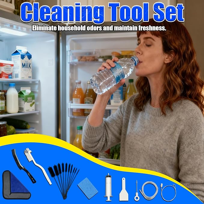 Refrigerator Drain Cleaning Tools Set, Fridge Water Line Cleaner Brush - Image 7
