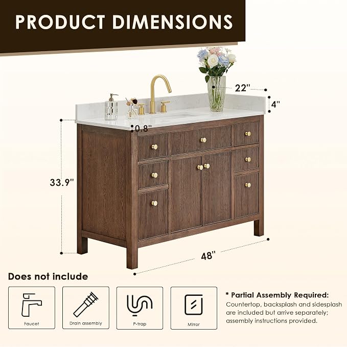 ALTAIR 48 Inch Bathroom Vanity - Image 2