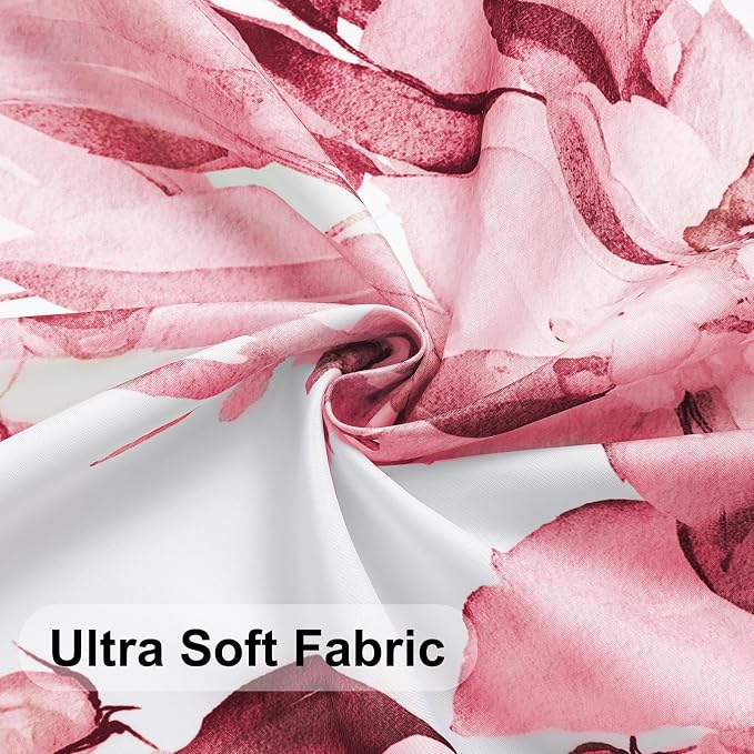 Colorful Star Pink Eucalyptus Waterproof Shower Curtain Set - Image 7