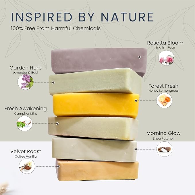 6 Pcs Men Natural Handmade Body Soaps 5 OZ Pack Set Rugged Essence Long lasting - Image 5