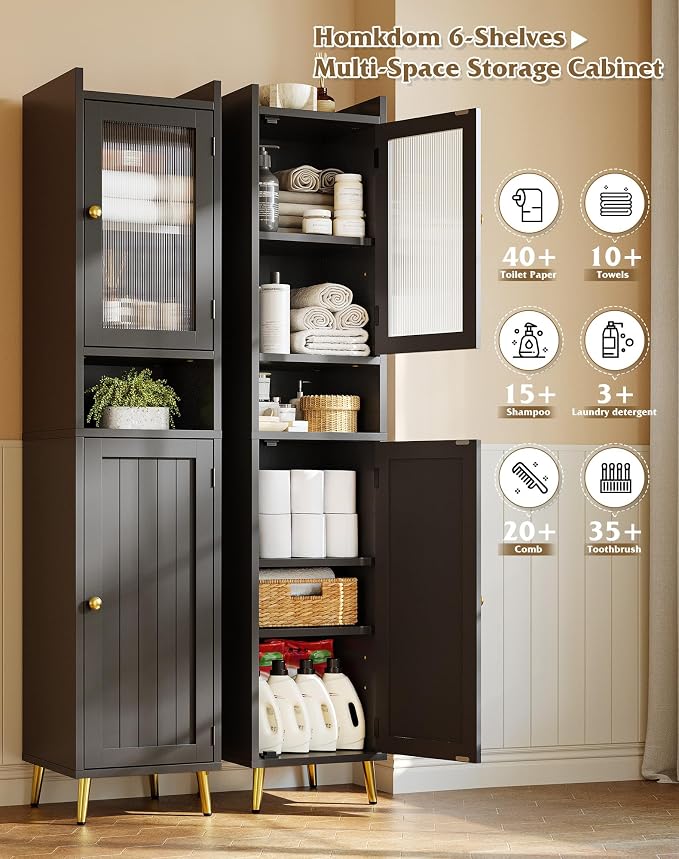 Bathroom Storage Cabinet, Slim Bathroom Storage Cabinet - Image 4