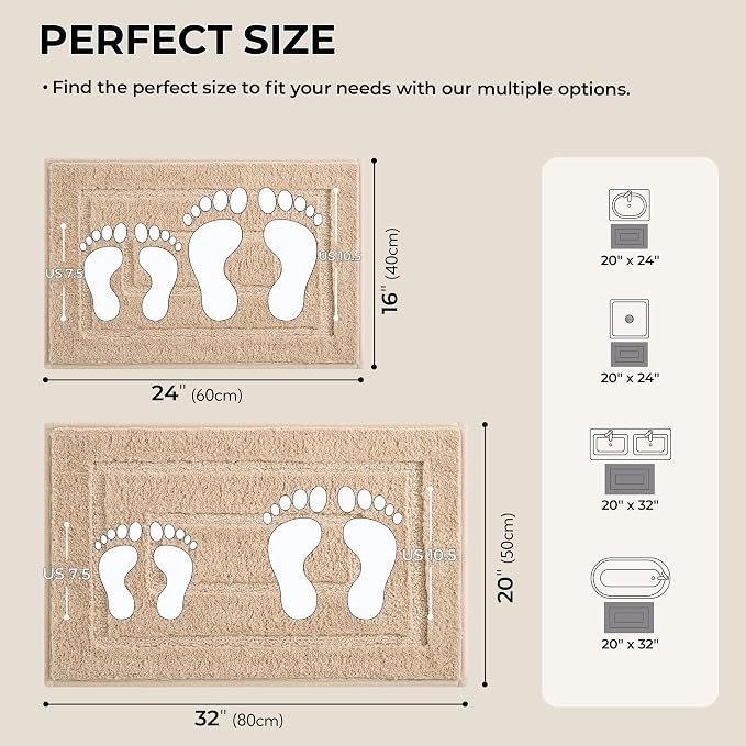 GRANNY SAYS Bathroom Rugs Sets 2 Piece, Soft Bath Mats - Image 2