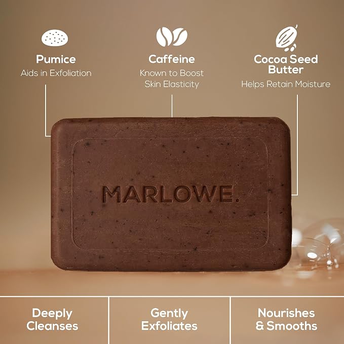 MARLOWE. No. 109 Coffee Bar Soap 7 oz, Body Scrub Soap - Image 7
