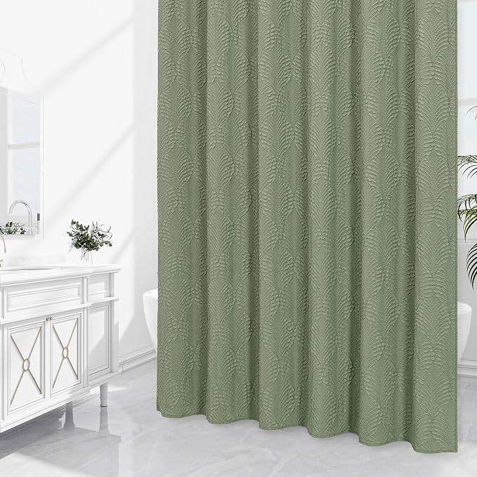 Gibelle Sage Green Shower Curtain - Image 2