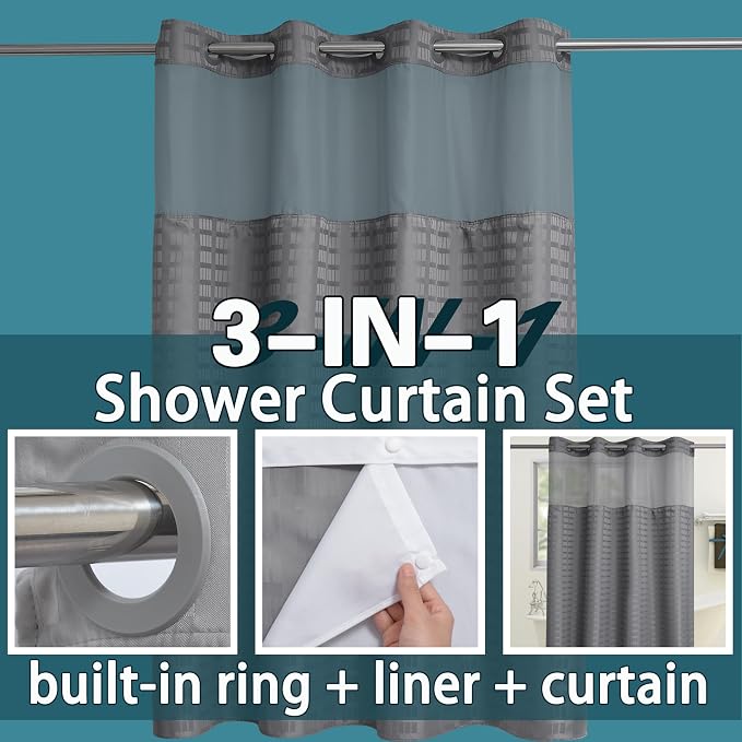 Conbo Mio Stall No Hook Shower Curtain - Image 3