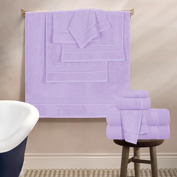 Belizzi Home 100% Cotton Towel Set, Contains 6 Soft Bath Towel, 6 Hand Towels - Image 4
