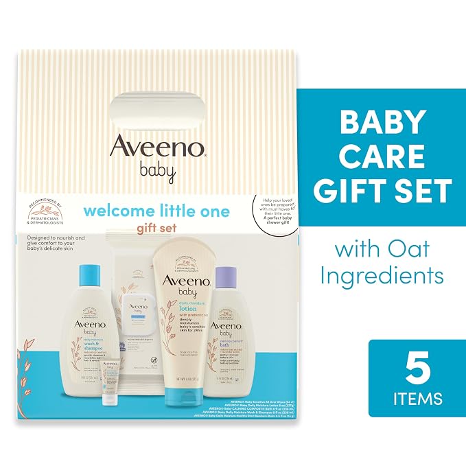 Aveeno Baby Welcome Little One Gift Set, Skincare Set - Image 2
