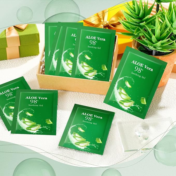 30 Pcs Travel Size Aloe Vera Gel 98% Organic After Sun Moisturizer - Image 3
