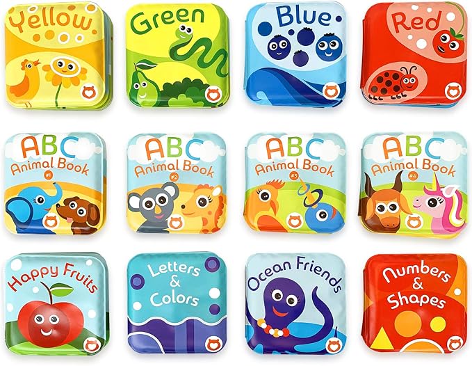 Super Bath Book Set of 12 (Fruits, Ocean Friends, Numbers Books; Color - Image 3