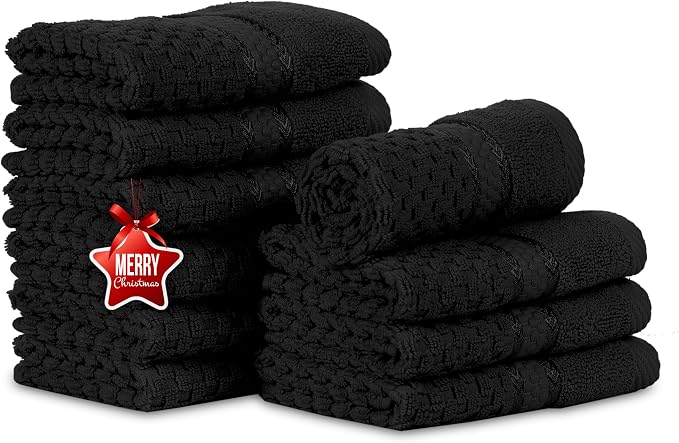 Ample Decor Wash Cloth Set of 10 100% Cotton by AmpleDecor