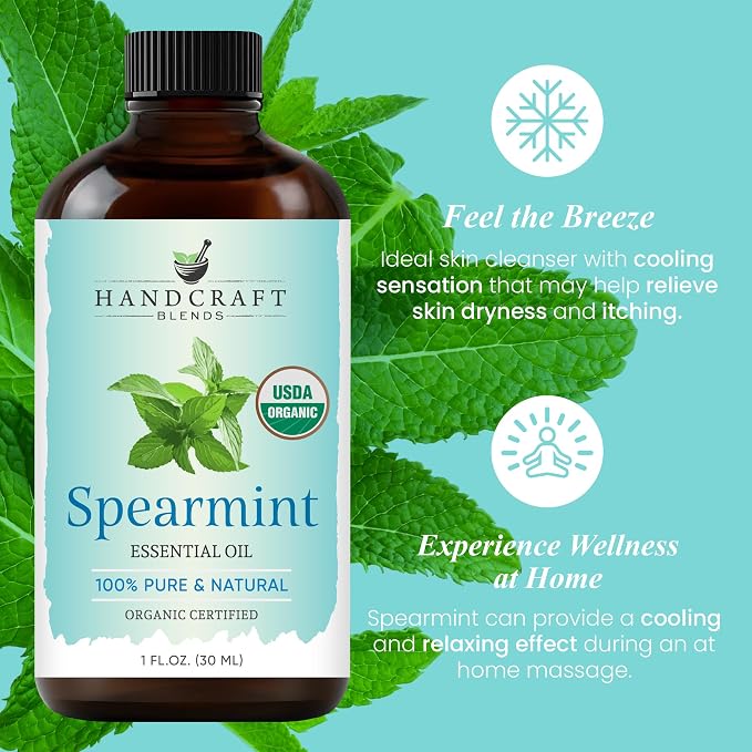 Handcraft Blends Organic Spearmint Essential Oil – 1 Fl Oz – 100% Pure and - Image 4