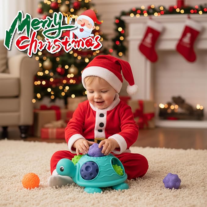 Sensory Balls Montessori Toys for Babies 6-12 Months, Baby Sensory Toys Turtle - Image 2