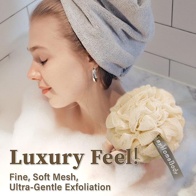 myHomeBody Large 70g Loofah Sponge, Body Scrubber, Bath Sponge, Loofah - Image 3