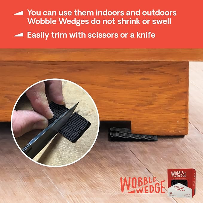 Wobble Wedges Flexible Plastic Shims, 30 Pack - Image 3