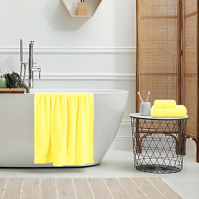Belizzi Home Ultra Soft 3 Pack Cotton Towel Set, Contains a Bath Towel 28x55 - Image 4