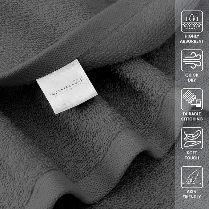 50 PK Saloon Towel Dark Grey - Image 5