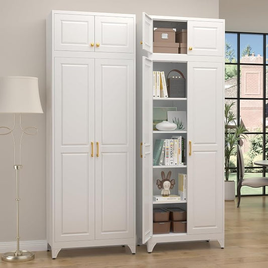 Steeloong90“ Kitchen Pantry Cabinet, Metal Storage Cabinets by Steeloong