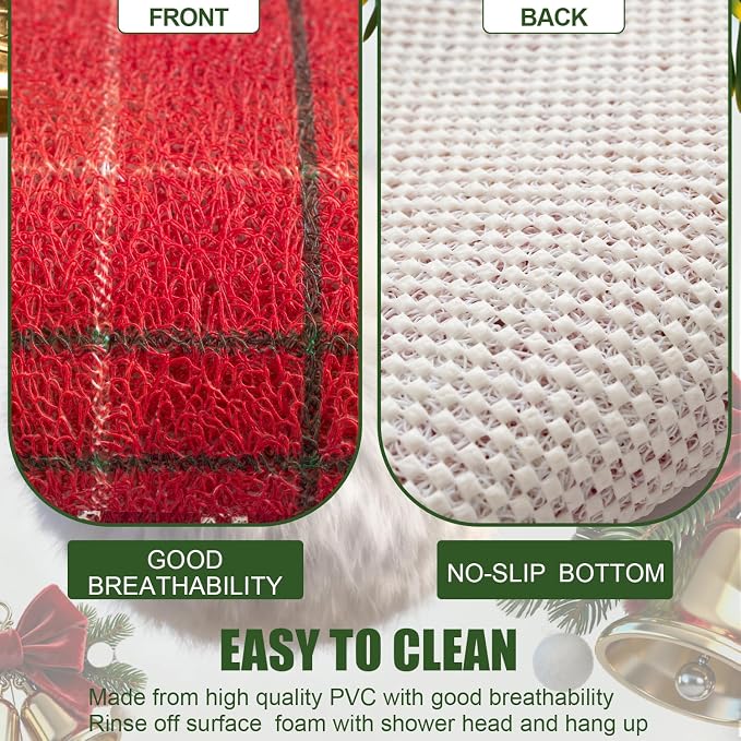 Christmas Non-Slip Bathtub Mat, Anti Slip Shower Mat, Fast Drying Bathtub Mats - Image 5
