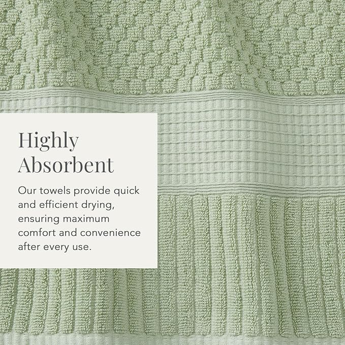 NY Loft 100% Cotton Towel Set 6 Piece Towel Set | Super Soft & Absorbent - Image 7