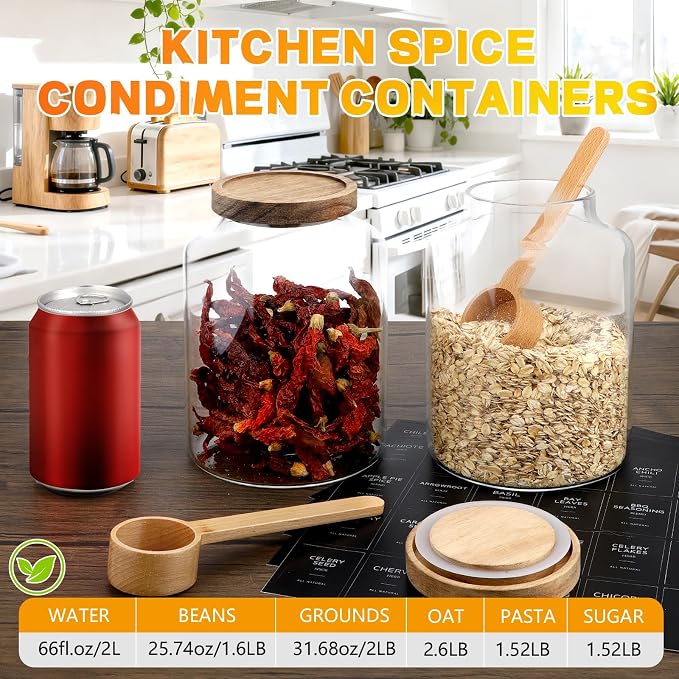 66oz Large Glass Storage Jar - Image 5