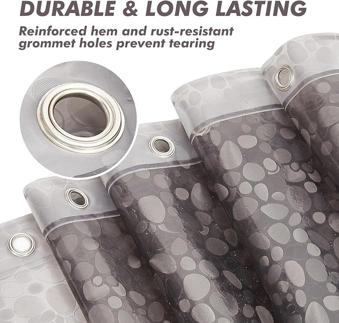 Bostofy Waterproof Shower Curtain Liner EVA 8G - Image 3