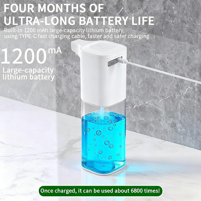 Automatic Liquid Soap Dispenser, Touchless Soap Dispenser 4-Level Adjustable - Image 2