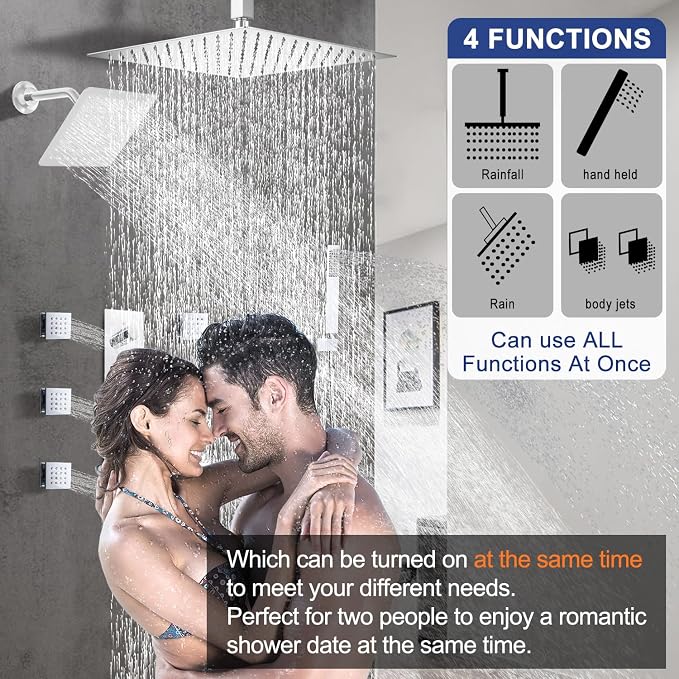 Thermostatic Shower System Dual Shower Heads - Image 2