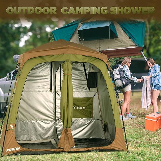 Camping Shower Tent Deluxe Changing Room Easy Set Up Privacy Shelter, Large - Image 9