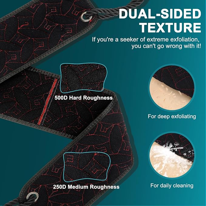 Exfoliating Back Scrubber for Use in Shower, 38.5 Inch Back Washer - Image 3