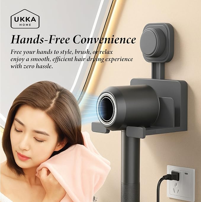 Suction Cup Hair Dryer Storage Organizer - Image 9