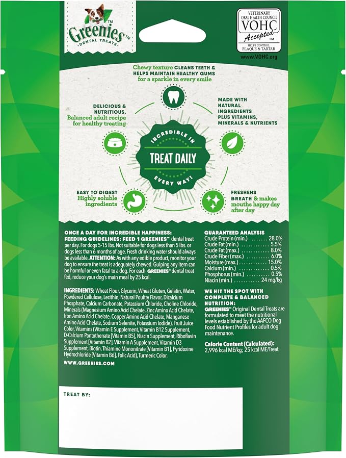 Greenies Veterinarian-Recommended Natural Dental Dog Treats Teenie Size - Image 9
